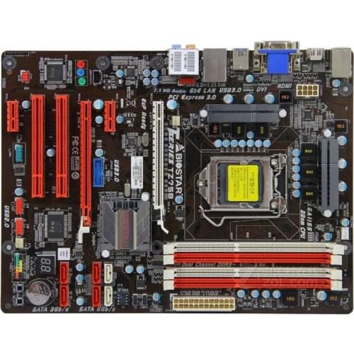 For BIOSTAR TZ75B Original Used Desktop Motherboard Z75 LGA 1155 DDR3 32G SATA3 USB3.0 ATX