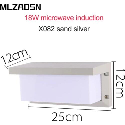 MLZAOSN Outdoor Microwave Induction Wall Lamp Passageway LED Balcony Modern Simple Waterproof Aisle Courtyard Bedroom Wall Lamp
