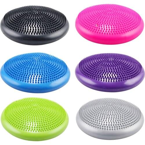 Inflatable Wobble Cushion Stability Trainer Pad Adults Exercise Balance Disc Body Massager Home Fitness