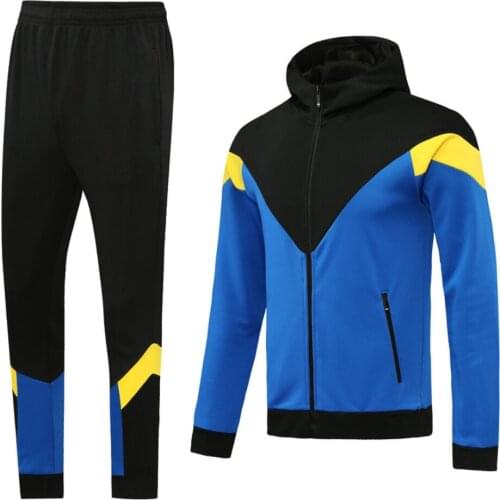 New Mens Sportswear 2020 Mens Suit Sweatshirt + Sweatpants Track Suit Zipper Hooded Sportswear Jogging Mens Clothing