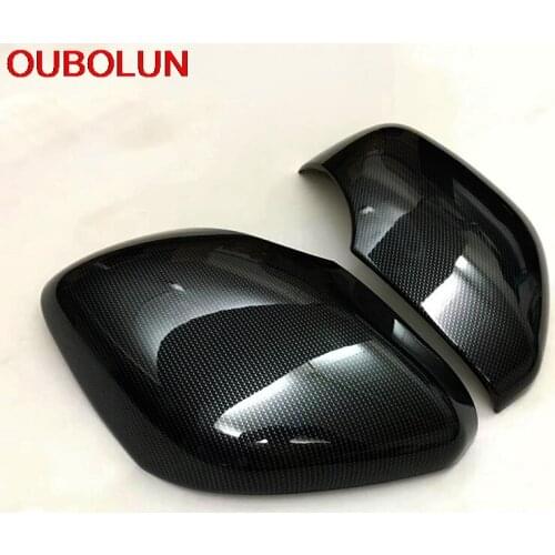 Fit For Nissan PATROL Y62 2010-2016 Car ABS Carbon Fiber Paint Rear View Rearview Mirror Cover Silver Trim 2PCS 2016 Facelift