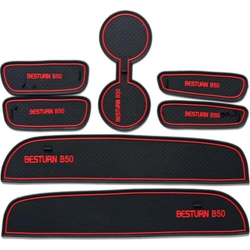 Car Anti-Dirty Pad Door Groove Gate Slot Cup Armrest Storage Pad Anti-Slip Mat For Besturn B50 2009 2010 2011 2012
