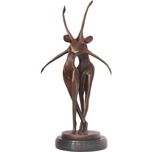 Modern Couple Dance Bronze Sculpture Statue Abstract Dancing Figurine Art Home Decor Business Gifts
