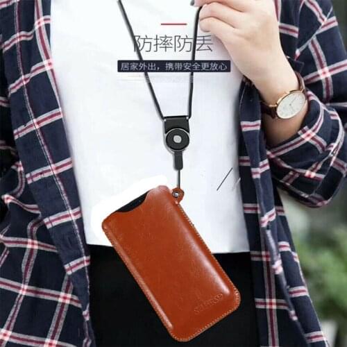 SZLHRSD for Samsung Galaxy S9 Plus Mobile Phone Bag Case Hot selling slim sleeve pouch cover + Lanyard for Galaxy J2 2018