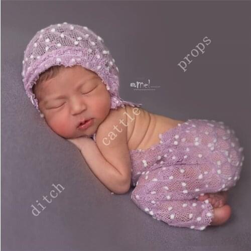 Newborn Photography Props Peas Fabric Pants + Hat