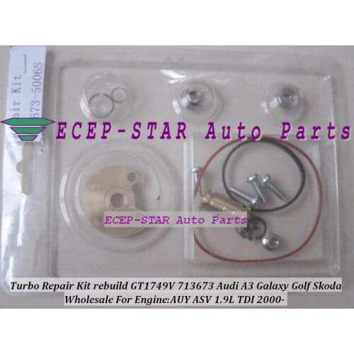 Turbo Repair Kit rebuild GT1749V 713673-5006S 713673 Turbocharger For Audi A3 Galaxy Golf Skoda Octavia 2000- AUY ASV 1.9L TDI