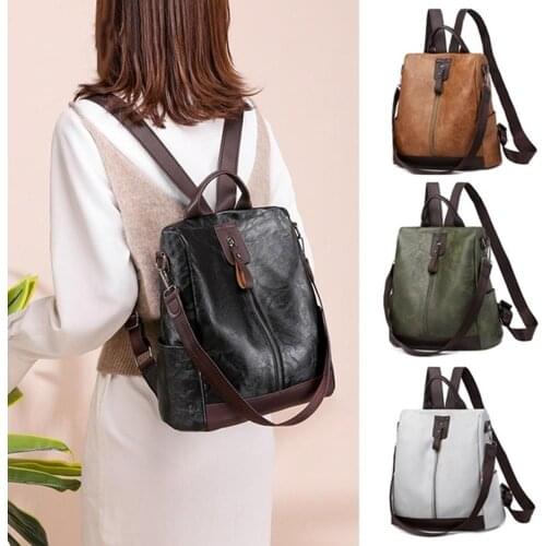 Female Backpack Mochila Feminina Multifunction Girls Leather School Brand Women Shoulder Bag Sac A Dos Travel Back Pack