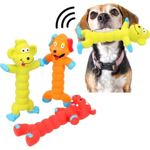 Puppy Pet Play Chew Toys Dog Toys Creative Dogs Cats Pets Supplies Animal Shape Rubber Squeaky Sound Toy