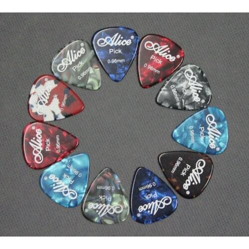 100pcs Alice Celluloid Bass Acoustic Electric Guitar Picks Plectrum 0.96mm