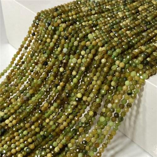 15.5" 3/4 MM Natural Australia Jade Faceted Small Beads Wholesale Tiny Green Stone Strand Bead For DIY Making Jewelry Necklace