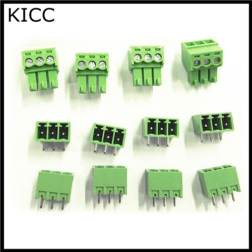 15EDG3.81 3P Straight pin Connecting terminal 2EDGK 3.81mm 3Pin Connector 2EDG3.81-3PV Plug+Socket 10Sets