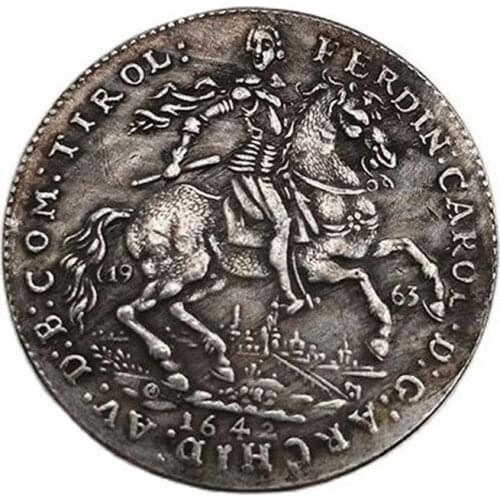 1963 Austria Commemorative Coins Knight And Horse Collection Coin Crafts Souvenir Home Decoration Gifts