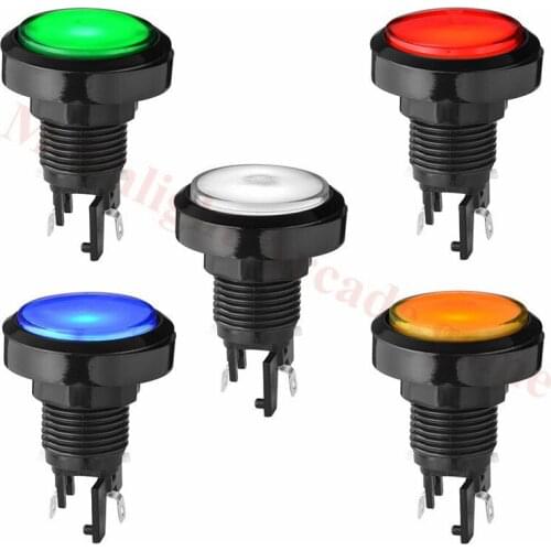 5pcs 45MM Illuminated LED Lighted 5Color Arcade Video Game Big Round Push Button Lamp