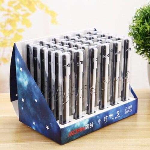 72 pcs Gel Pen Constellation Couple Black colored kawaii gift gel-ink pens for writing Cute stationery office school supplies
