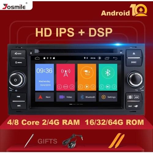 2 din Android 10 Car DVD Player For Ford Focus 2 Mondeo 4 Ford Fiesta C-Max S-Max FusionTransit Multimedia Radio GPS Navigation