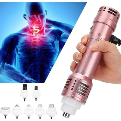 EU US Stock Shockwave Therapy Instrument 180W 7 Massage Heads for Pain Relief Deep Muscle Massage Functions Portable Handbag
