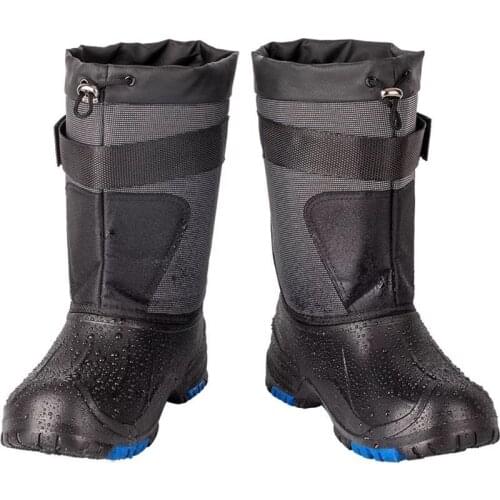 Eu41-46 Winter Outdoor Climbing Hunting Hiking Thicken Warm Shoes Plus Steel Nails Non-slip Soles Fishing Waterproof Snow Boots