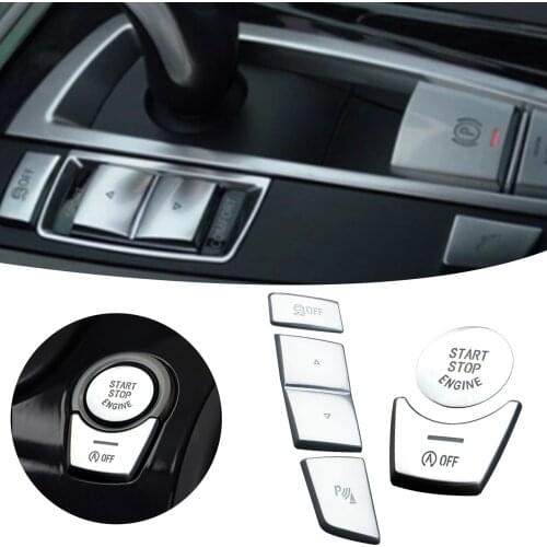 Exquisite Chrome Car Button Covers Stickers Car Interior Accessories For BMW F10 F07 F06 F20 F30 F32 F01 F02 F25 F26 Car Styling