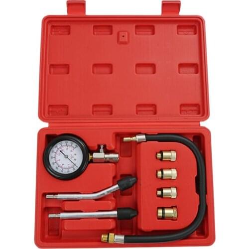 Car Motorcycle Pressure Gauge Kit 0-300psi Compression Tester Pressure Gauge Tester Kit Motor Auto Petrol Gas Engine Cylinder