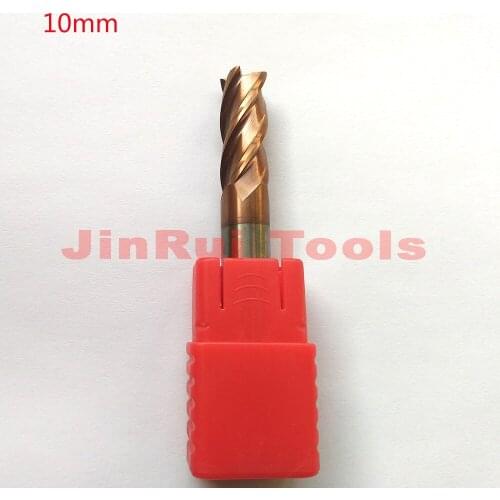 1pc 10mm HRC55 4 Flutes Flat Square Solide Carbide End Mills CNC router bit milling cutter Tools knife fresa