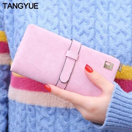 Leather Womens Wallet Female Long Cutch Vintage Lady Wallet Women Big Luxury Brand Purse for Cards with Zipper Coin portomonee