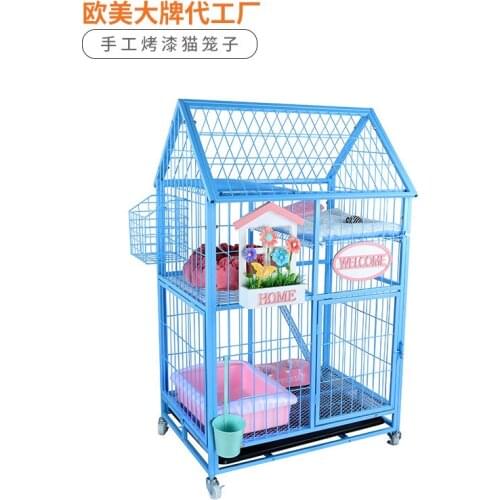 Paint iron cage cat house cat hammock thick cat house dog house pet house pet supplies