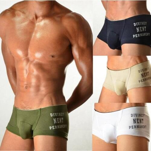 New Male panties trunk brand High quality cotton mans boxer combed cotton male panties pants at home low-waist 3D