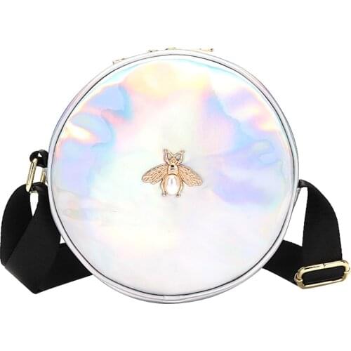 2020 New Arrival Women Laser Crossbody Bags Ladies Round Transparent Summer Messenger Bag Female Fashion Handbags