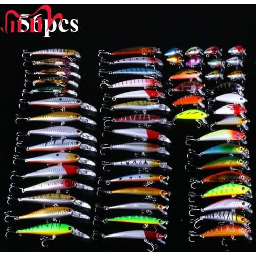56pcs/lot Mixed 8 Model Fishing Lure Minnow isca Artificial Quality Professional Crankbait Wobblers carp Fishing Tackle pesca
