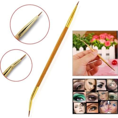 High Quality Pro MakeUp Cosmetic Double Sided Ended Brushes Eyeshadow Eye Brow Tools Lip Eyeliner Oblique Bending Brush HB88