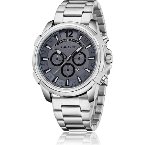 Relojes 2021 Watch Men Top Luxury Brand Cagarny Mens Quartz Watches Casual Male Clock Silver Steel Military Relogio Masculino