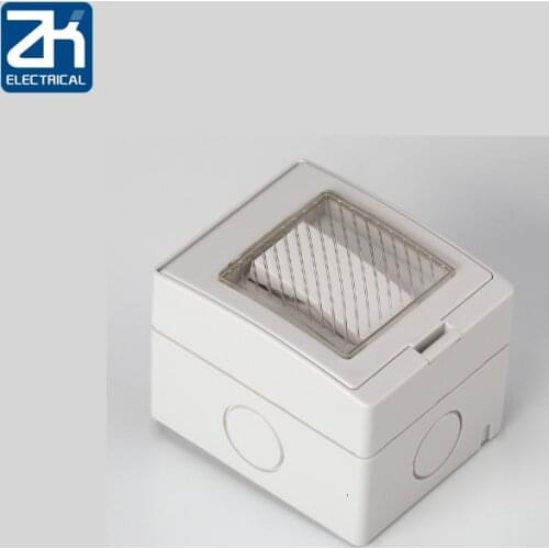 Shierak Ip55 Grade Waterproof Dust-proof Outdoor External Wall Switch, 1 Gang 1 Way Outdoor Push Button Switch 10a 250v