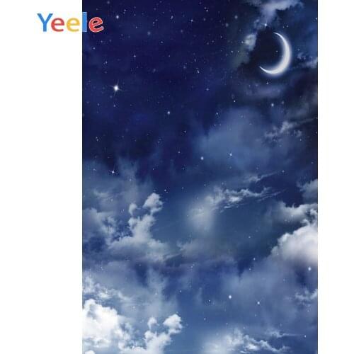 Dreamy Starry Sky Moon Star Sky Cloud Night Backdrop Baby Portrait Photography Background For Photo Studio Photophone Photocall
