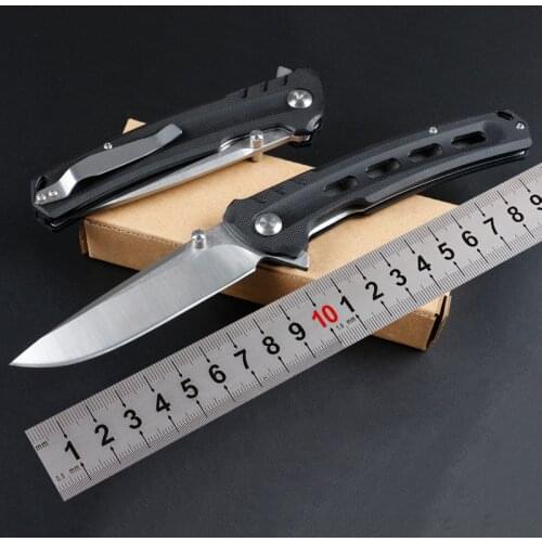5451 sharp weapon Folding Pocket Outdoor Knife 9Cr18 Blade G10 Handle Camping Hunting Tactical Survival multi-purpose Knives EDC