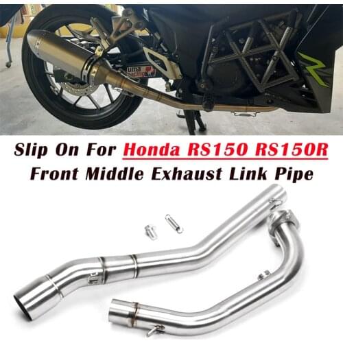 Slip on For Honda RS150 RS150R RS 150 Stainless Steel Motorcycle Exhaust Muffler Escape Modify Full Front Middle Link Pipe