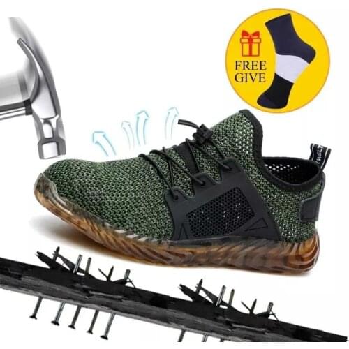 Safety shoes steel toe cap summer breathable deodorant protective shoes light and smash-proof stab-resistant leisure work