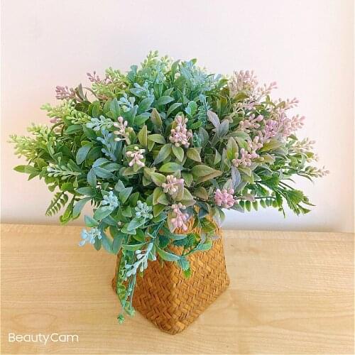Adzuki Bean Green Plant Simulation Plant Acacia Artificial Flower Small Fruit Hand Flower Arrangement