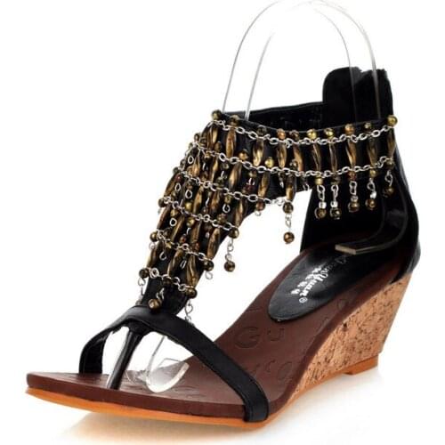 New summer wedge with womens sandals fashion open toe size code 30-43 womens boots tide 1118