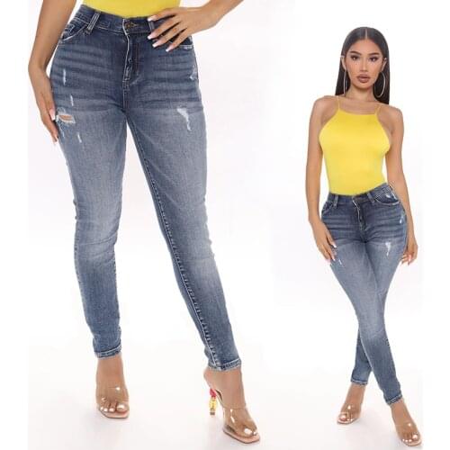 DIFIUPAI Womens Pants Vantage Ripped Skinny Jeans High Waist Casual Comfort Denim Mom Long for Fall&Winter