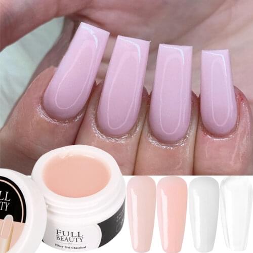 1PCS White Clear Pink Nail Extension Gel Acrylic Nail Art UV Gel 3D Tip Nail Tools Nail Phototherapy Glue Nails Accessories