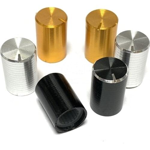 10pcs 10*15mm Aluminum Alloy Potentiometer Knob Cap Volume Control Knob Hat Rotation Switch 10 x 15mm (D x H)