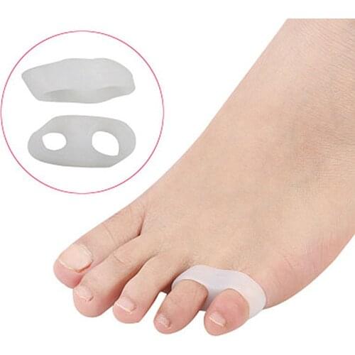 2Pcs Toes Separator Corrector Silicone Gel Toe Protector Pad Straighteners Relief Hallux Valgus Toes Separator Foot Care Patch