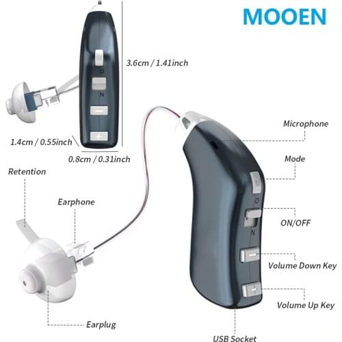 20 channel Audifonos Hearing Aid for Elderly Deaf Wireless Headphones Hearing Loss Sound Amplifier Hearing Aids Dropshipping