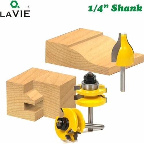 3pcs 1/4" Shank Door Rail & Stile Router Bits Set Vertical Raised Panel Bit Ogee Woodworking Tenon Milling Cutter Wood