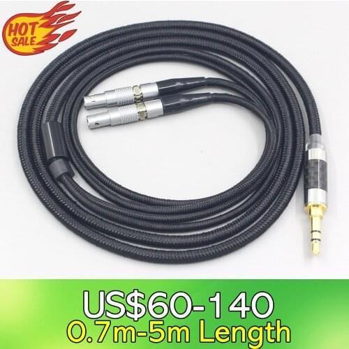 6.5mm XLR Super Soft Headphone Nylon OFC Cable For Ultrasone Veritas Jubilee 25E 15 Edition ED 8EX ED15 Earphone LN007529