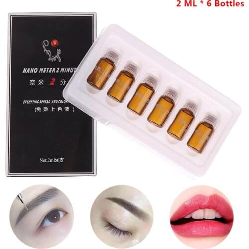 6 Bottles Microblading Eyebrow Lips Tattoo Anesthetic Permanent Makeup Supplies Liquid