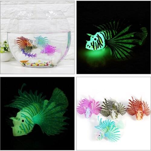 Aquarium Artificial Fish Tank Landscape Decoration Glow Simulation Animal Ornaments Artificial Aquarium Fish
