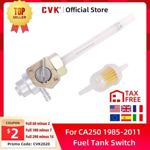 CVK Oil Tank Cock Switch Gas Valve Oil Systen Switch Fuel Supply Valve Handle for Honda CA250 Rebel 250 1985-2011 CMX250