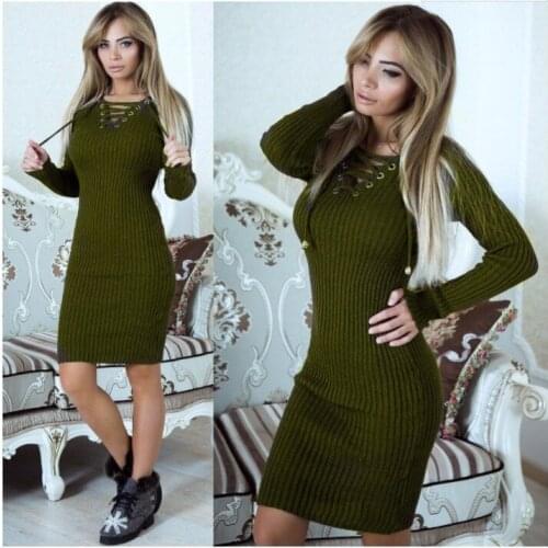 Модные трикотажные платья Faddare China At AliExpress