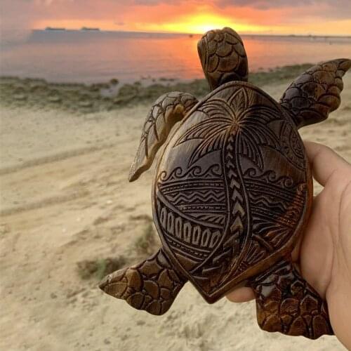 Hawaiian Turtle Statue Simulation Animal Turtle Ornaments Garden Decor For Home Pool Pond Resin Craft Statue Gift